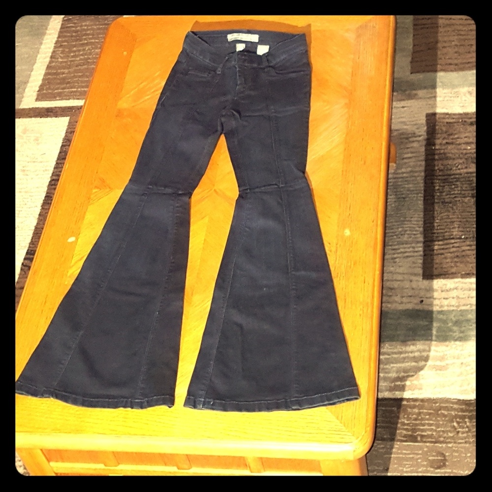 Black "Pray For Mother Nature" Bell Bottoms